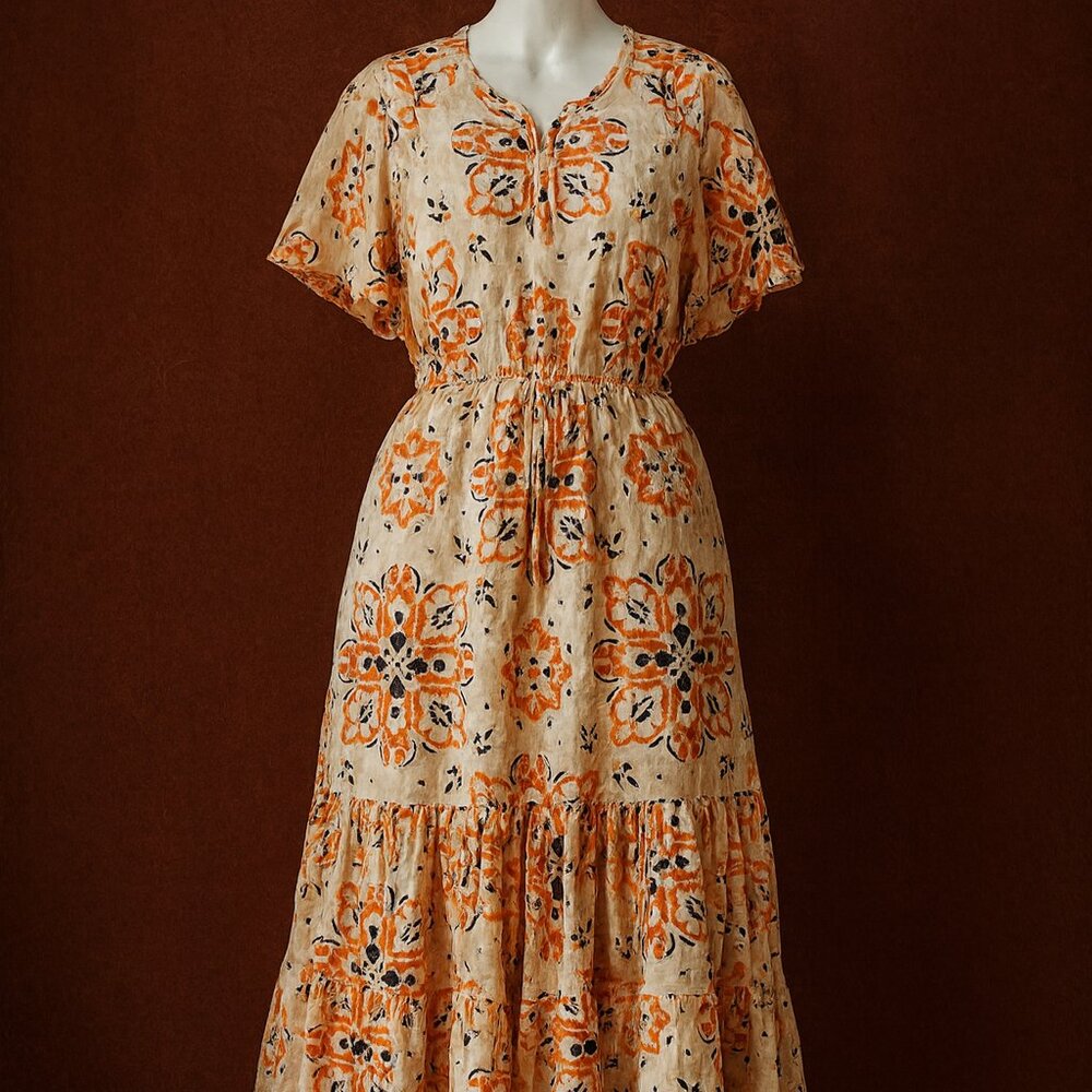Joie Bohemian Dress SZ Small Floral Cottage Fairy Whimsy Sustainable Ethical‎